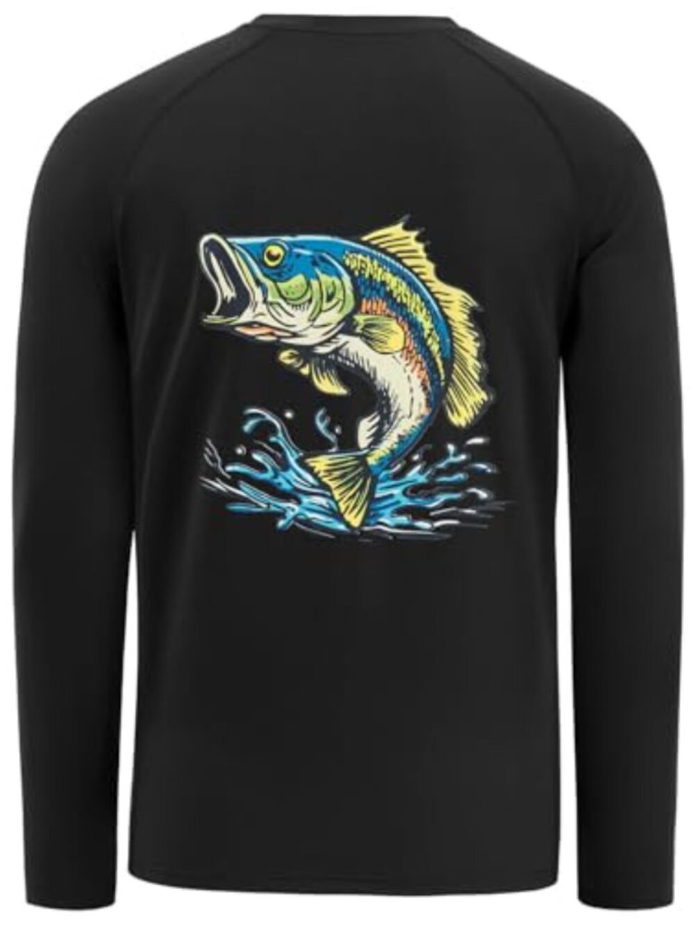 Men's UPF 50+ Long Sleeve Fishing Shirt Graphic Moisture Wicking